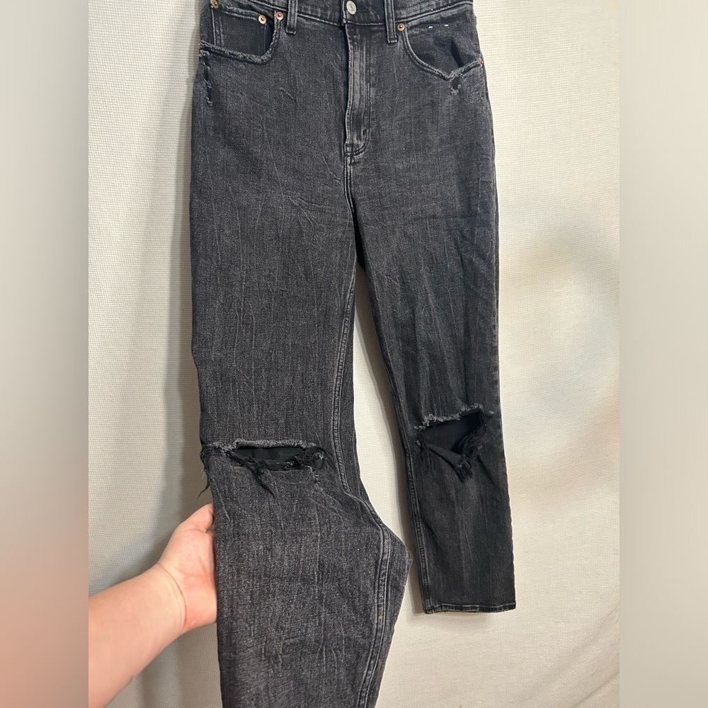 Abercrombie & fitch the ankle straight ultra high rise jeans - Picture 4 of 5